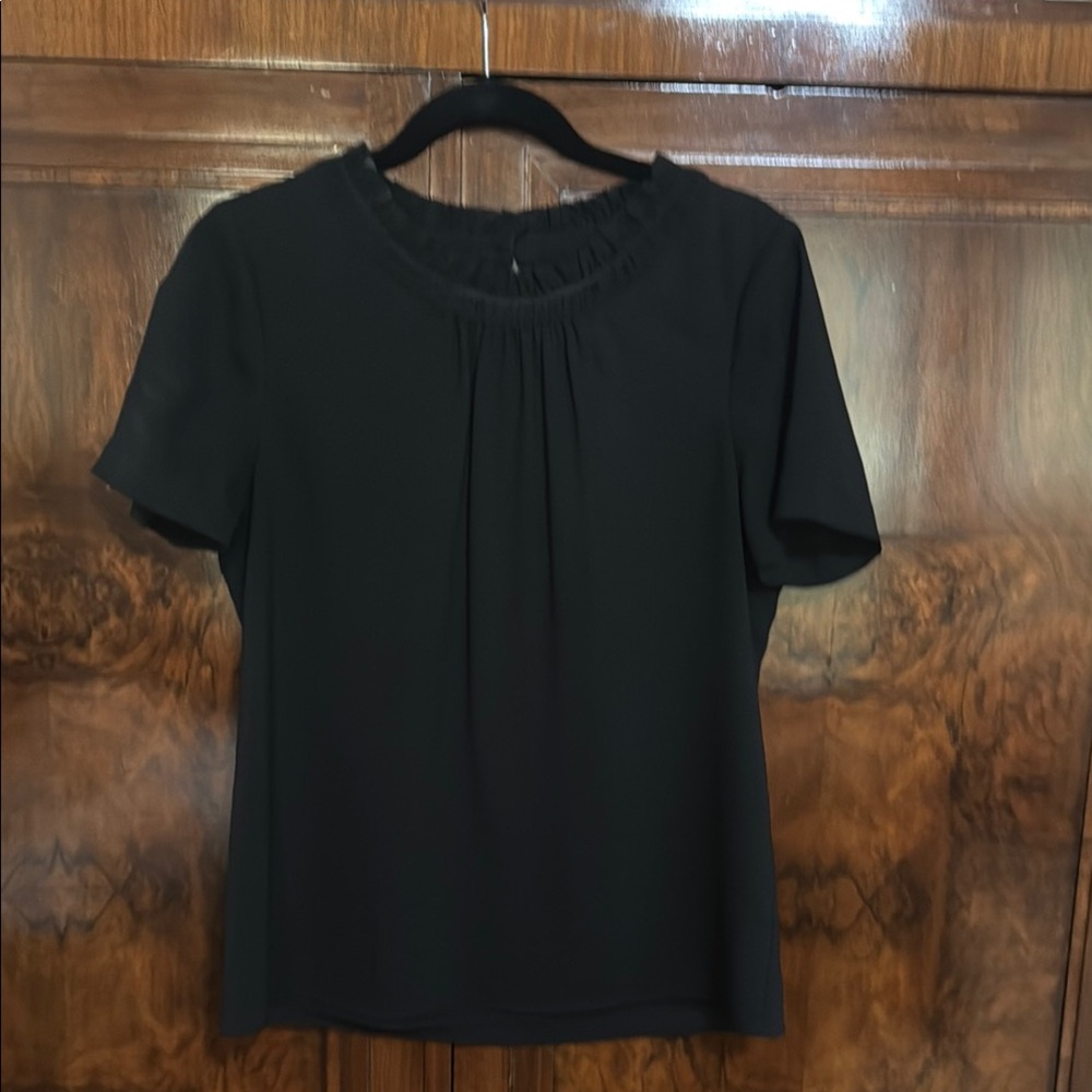 J. Crew Black Short Sleeve Blouse